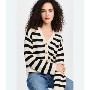 Velvet by Graham & Spencer Cashmere Blend Elodie Cardigan Women's XL Cream/Black